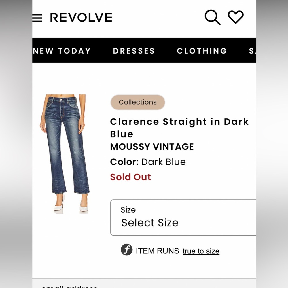 Moussy size 26 Clarence straight jean